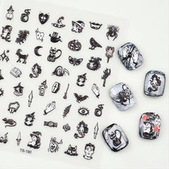 5D Embossed Evil Queen Nail Stickers Nail Decal Women Girl Gift