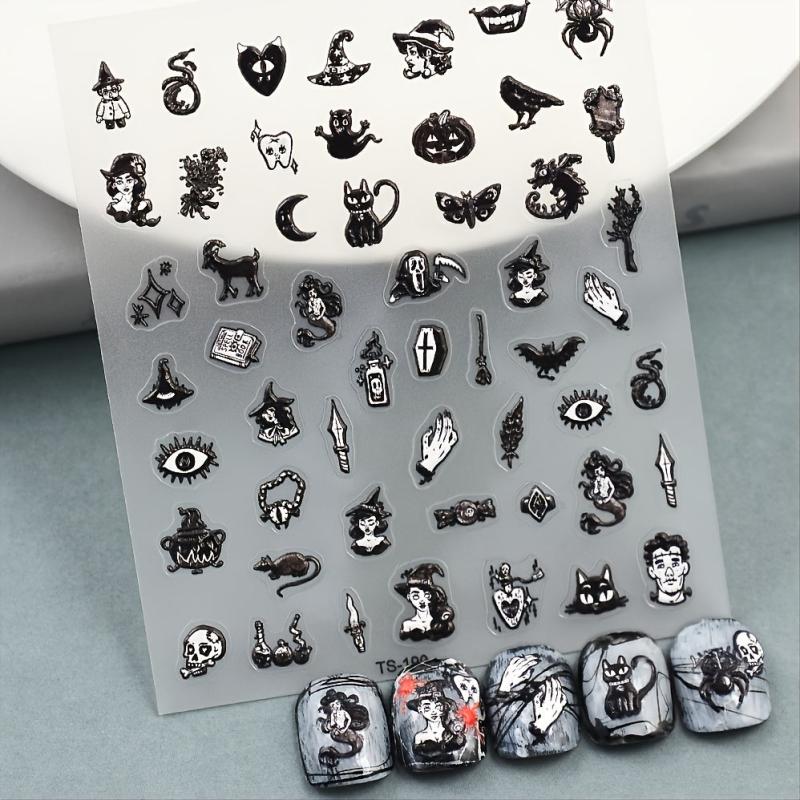 5D Embossed Evil Queen Nail Stickers Nail Decal Women Girl Gift