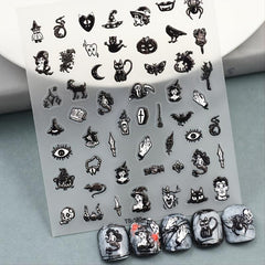 5D Embossed Evil Queen Nail Stickers Nail Decal Women Girl Gift