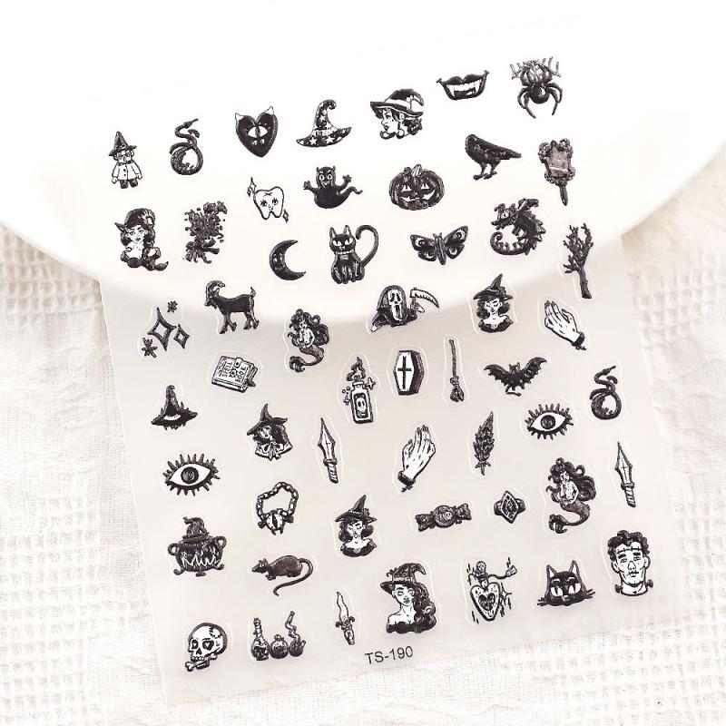 5D Embossed Evil Queen Nail Stickers Nail Decal Women Girl Gift