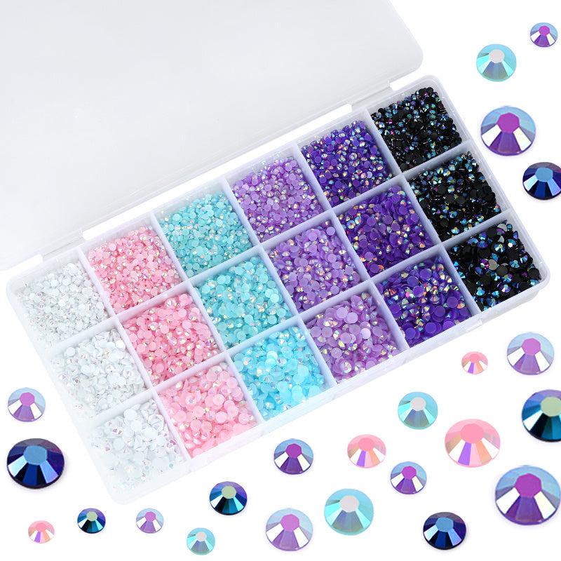 3-5mm Resin Rhinestones Set Flat Back Glitter Crystal Bulk Rhinestones