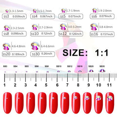 3-5mm Resin Rhinestones Set Flat Back Glitter Crystal Bulk Rhinestones