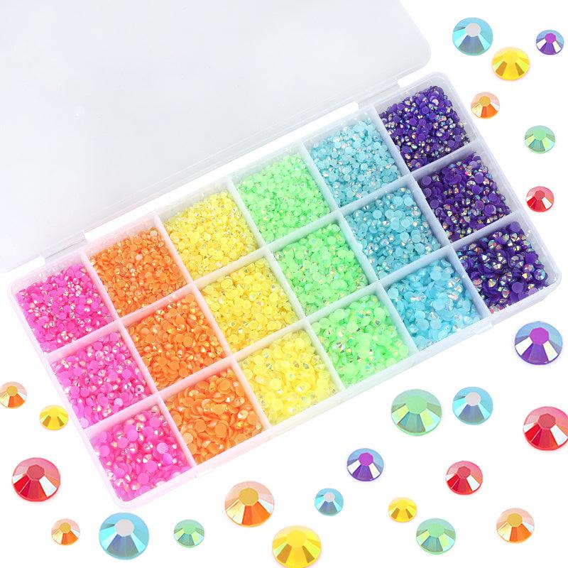 3-5mm Resin Rhinestones Set Flat Back Glitter Crystal Bulk Rhinestones