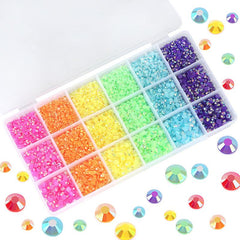 3-5mm Resin Rhinestones Set Flat Back Glitter Crystal Bulk Rhinestones