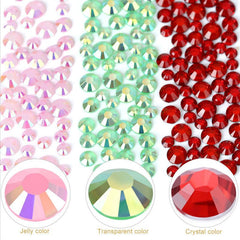 3-5mm Resin Rhinestones Set Flat Back Glitter Crystal Bulk Rhinestones