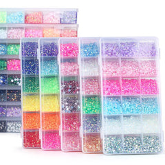 3-5mm Resin Rhinestones Set Flat Back Glitter Crystal Bulk Rhinestones