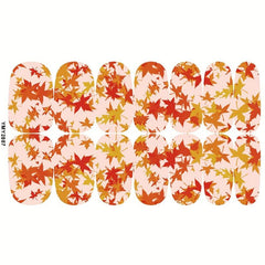 12 Fall Nail Wraps Stickers Maple Leaf Nail Art Decals For Thanksgiving Party