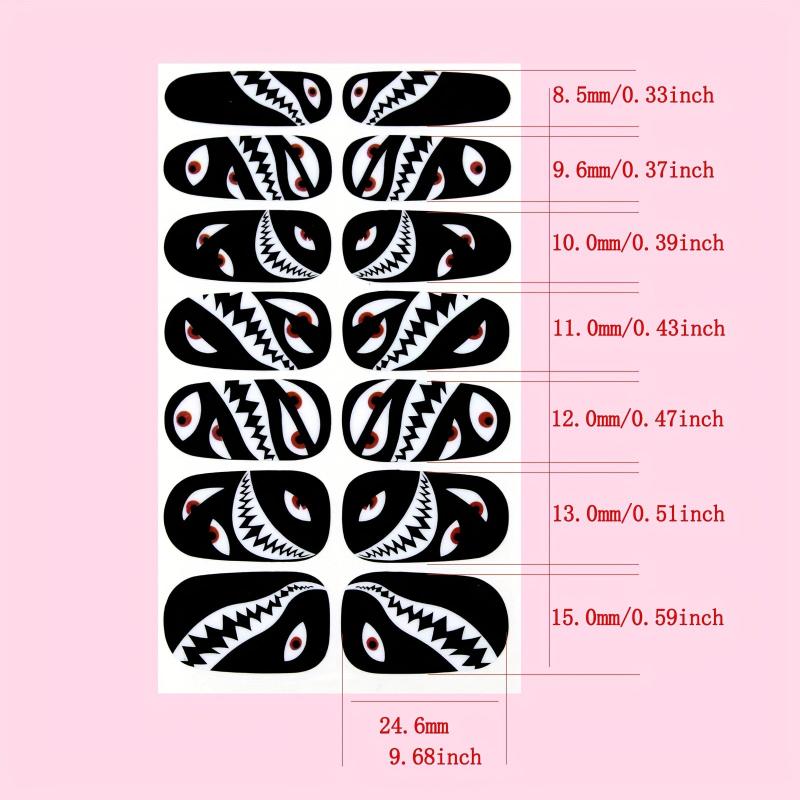 Halloween Nail Wraps Art Stickers Pumpkin Bat Ghost Spider Pattern