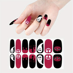 Halloween Nail Wraps Art Stickers Pumpkin Bat Ghost Spider Pattern