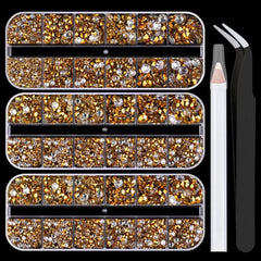 3 Boxes Resin Rhinestone Kits 2-6mm Round Jelly Rhinestones