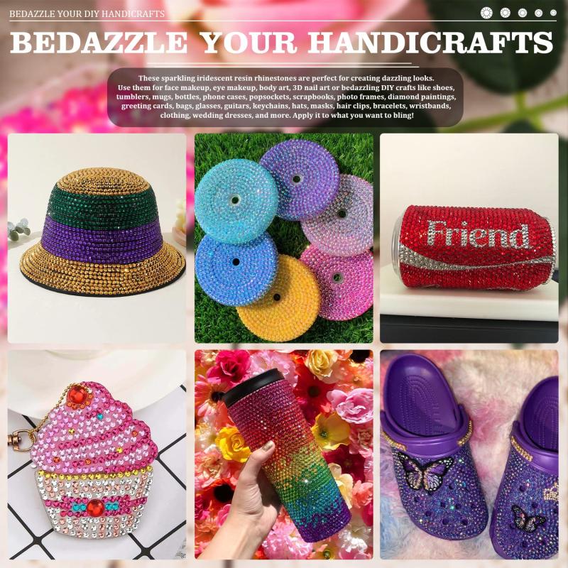 3 Boxes Resin Rhinestone Kits 2-6mm Round Jelly Rhinestones