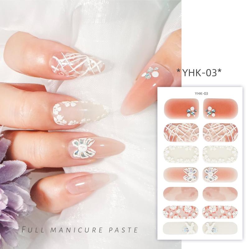 3D Flower Nail Art Stickers Self Adhesive Decals for DIY or Salons