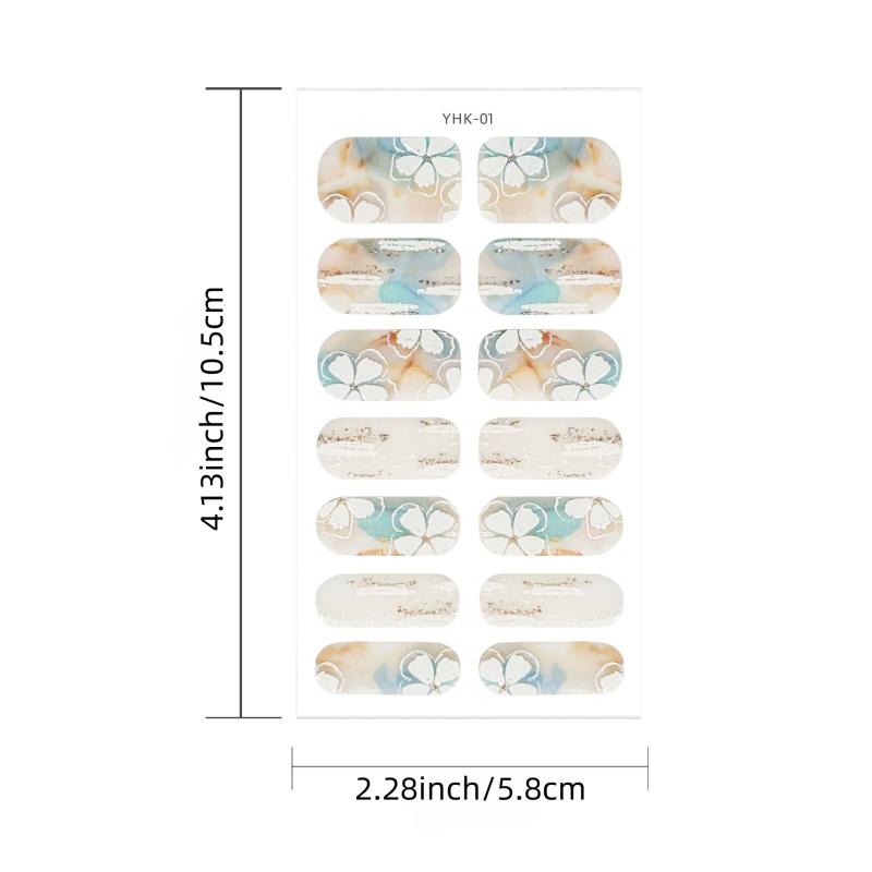 3D Flower Nail Art Stickers Self Adhesive Decals for DIY or Salons