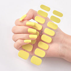 Solid Beauty Nails Stickers Full Cover Wraps Nail Polish Stickers 16 Pcs Sheet