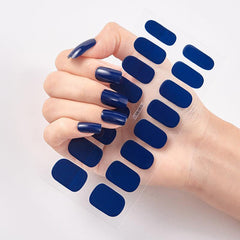 Solid Beauty Nails Stickers Full Cover Wraps Nail Polish Stickers 16 Pcs Sheet