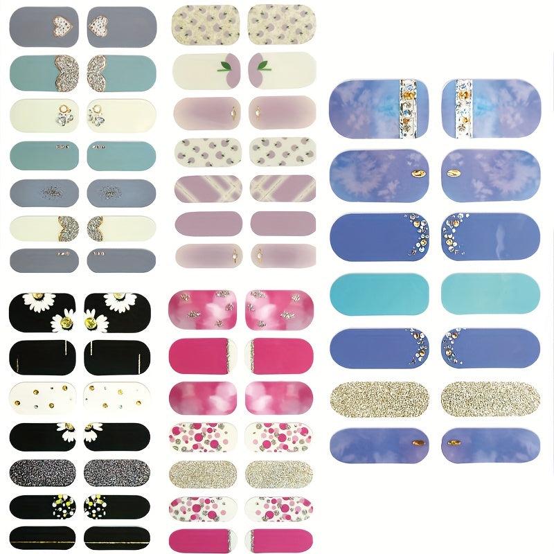Glitter Gradient Street Nail Decal Strips + 2 Nail Files
