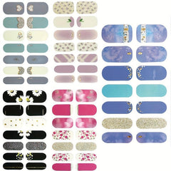 Glitter Gradient Street Nail Decal Strips + 2 Nail Files