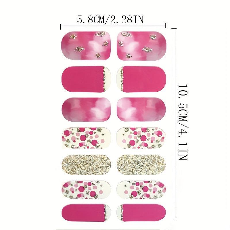 Glitter Gradient Street Nail Decal Strips + 2 Nail Files