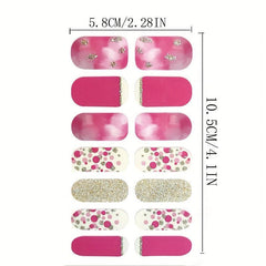 Glitter Gradient Street Nail Decal Strips + 2 Nail Files