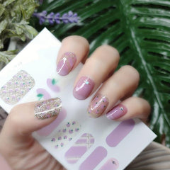 Glitter Gradient Street Nail Decal Strips + 2 Nail Files