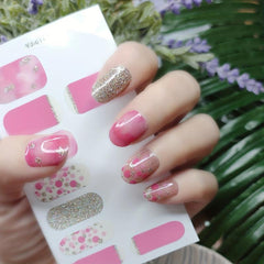 Glitter Gradient Street Nail Decal Strips + 2 Nail Files