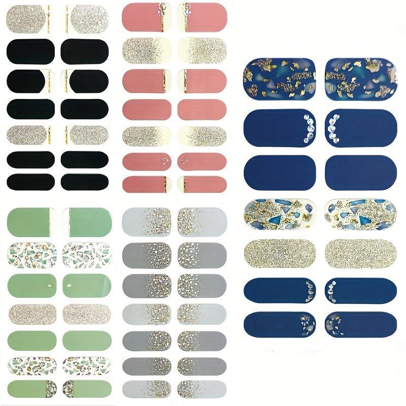 Glitter Gradient Street Nail Decal Strips + 2 Nail Files