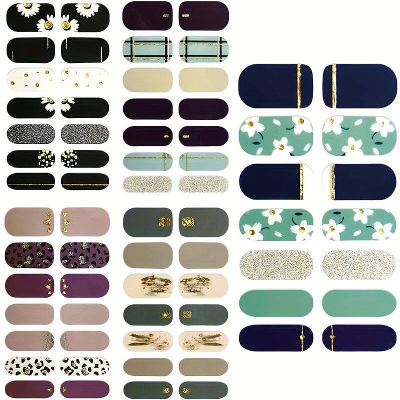 Glitter Gradient Street Nail Decal Strips + 2 Nail Files