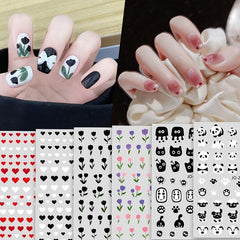 Butterfly and Flower Nail Stickers for Spring Summer Nail Art