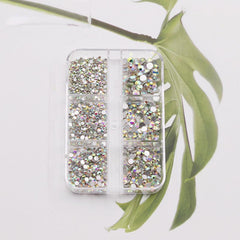 1440Pcs 6 Grids Crystal AB Rhinestones For Nail Art