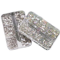 1440Pcs 6 Grids Crystal AB Rhinestones For Nail Art