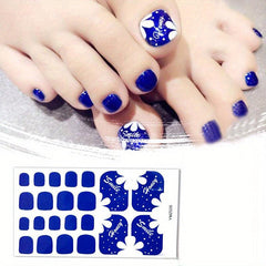 Floral Toenail Stickers Self Adhesive Nail Wraps For Nail Art