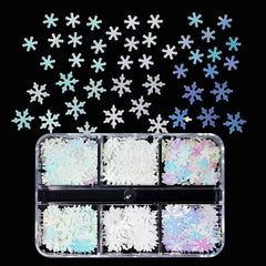 Christmas Snowflake Nail Sequins Winter Beauty