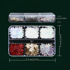 Christmas Snowflake Nail Sequins Winter Beauty