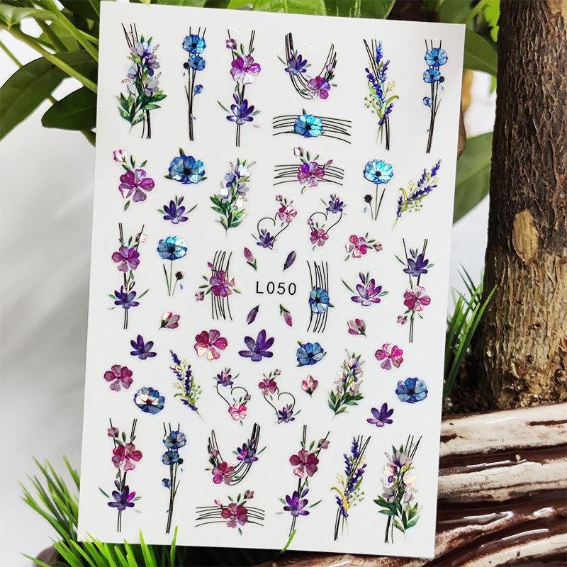 3D Nail Sticker Waterproof Shining Decals Stickers For Nails