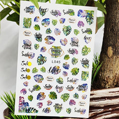 3D Nail Sticker Waterproof Shining Decals Stickers For Nails