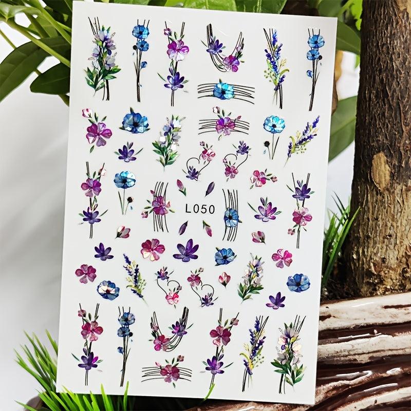 3D Nail Sticker Waterproof Shining Decals Stickers For Nails