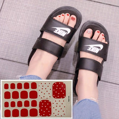 Polka Dot Nail Polish Stickers Self Adhesive Art Decal Strips Manicure Kit