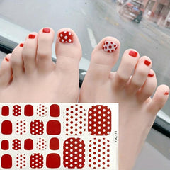 Polka Dot Nail Polish Stickers Self Adhesive Art Decal Strips Manicure Kit