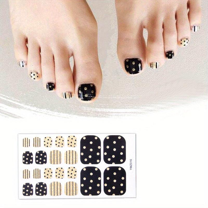 Polka Dot Nail Polish Stickers Self Adhesive Art Decal Strips Manicure Kit