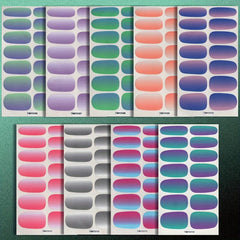 Gradient Nail Polish Strips Full Wrap Nail Stickers