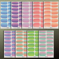 Gradient Nail Polish Strips Full Wrap Nail Stickers