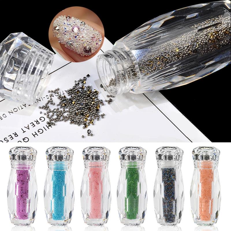 Colorful Micro Caviar Glass Beads for Nail Art