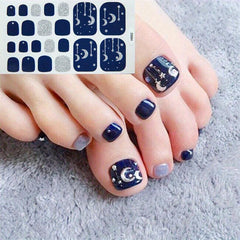 Rhinestone Toe Nail Polish Stickers Self Adhesive Art Decal Strips Kit