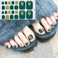 Rhinestone Toe Nail Polish Stickers Self Adhesive Art Decal Strips Kit