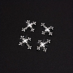 5 pcs Retro Punk Metal Cross Nail Charms