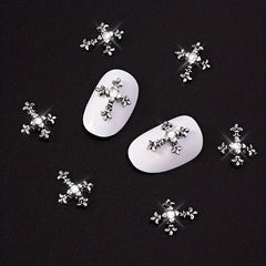 5 pcs Retro Punk Metal Cross Nail Charms