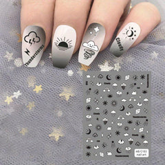 Mixed Style Nail Art Stickers Self Adhesive Nail Decals for DIY