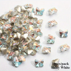 Iridescent Butterfly Rhinestone Eye Gems for Crafts