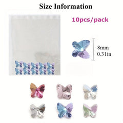 Iridescent Butterfly Rhinestone Eye Gems for Crafts