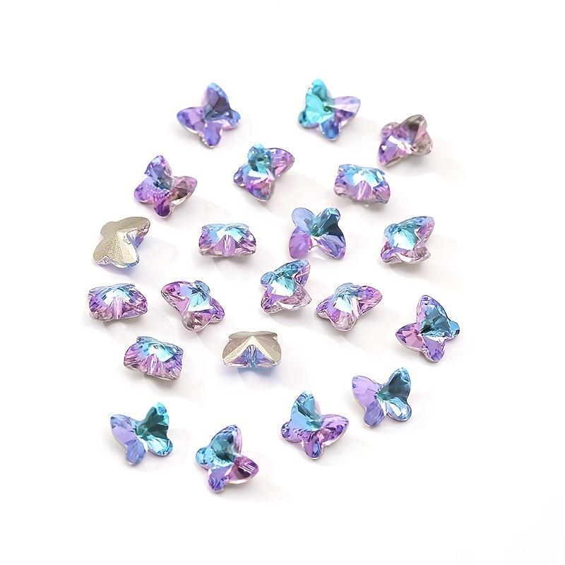 Iridescent Butterfly Rhinestone Eye Gems for Crafts